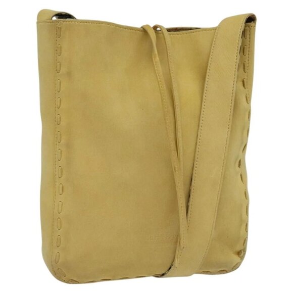 Burberrys Blue Label Shoulder Bag Suede Beige Silver Auth ti3150 - Picture 1 of 16
